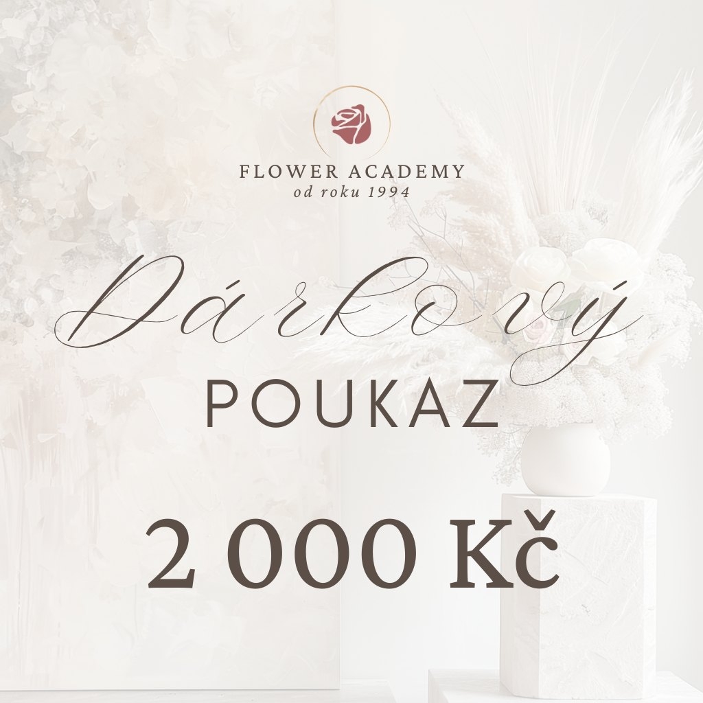 Dárkový poukaz v hodnotě 2000 Kč