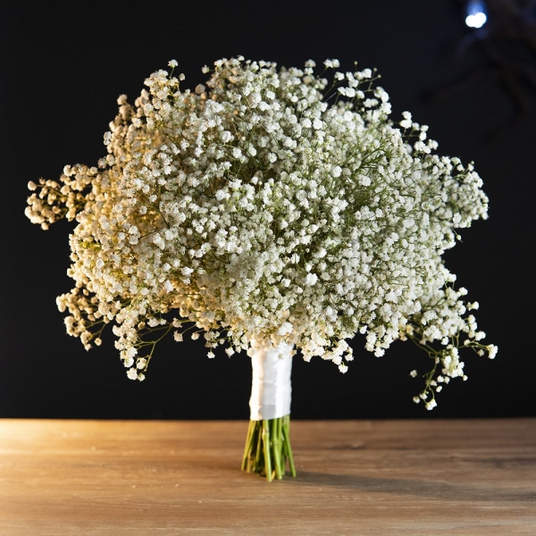 Minimalistická svatební kytice z gypsophily – videokkurz
