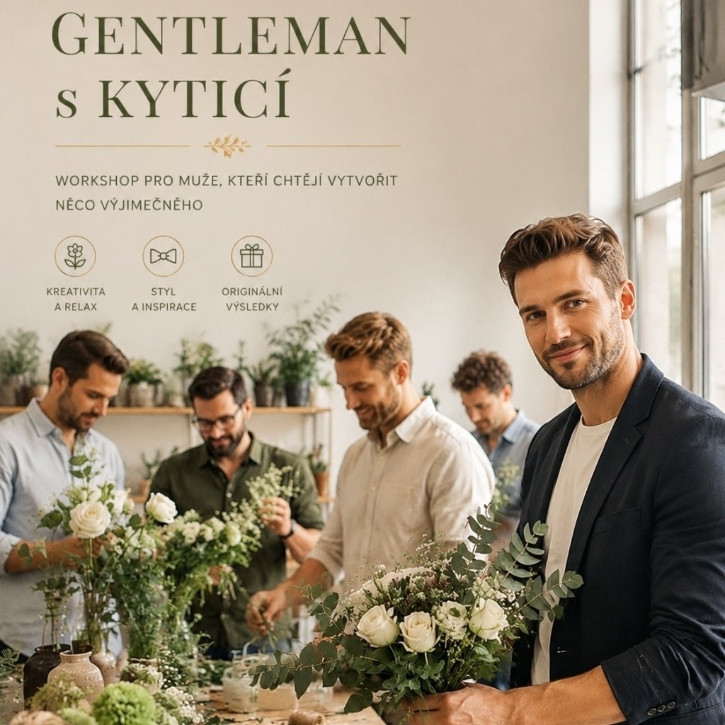 Gentlemanský workshop:  Jak okouzlit ženu květinami 19.6.2026 - Praha 5