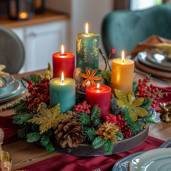 Adventní dekorace na stůl, Ostrava, 29. 11. 2024