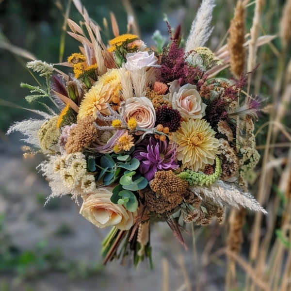 Boho svatební kytice, Ostrava, 9. 5. 2024