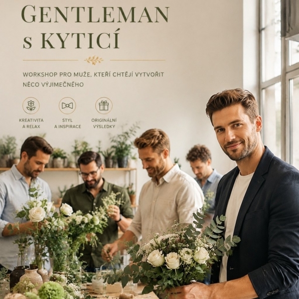 Gentlemanský workshop:  Jak okouzlit ženu květinami 19.6.2026 - Praha 5