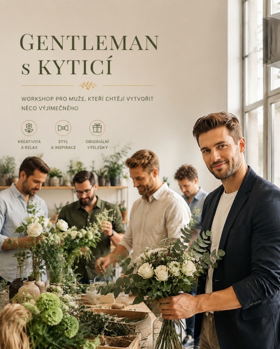 Gentlemanský workshop:  Jak okouzlit ženu květinami 19.6.2026 - Praha 5